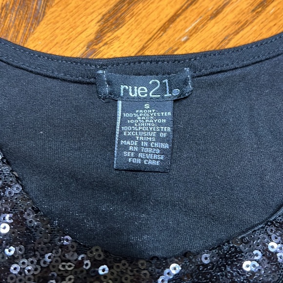 Rue 21 black sequin shirt. - Picture 4 of 5